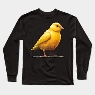 Canary in Pixel Form Long Sleeve T-Shirt